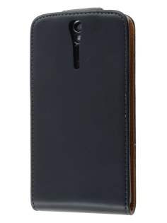 Synthetic Leather Flip Case for Sony Xperia S - Black