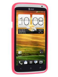 Glossy Gel Case for HTC One X / XL / X+ - Hot Pink
