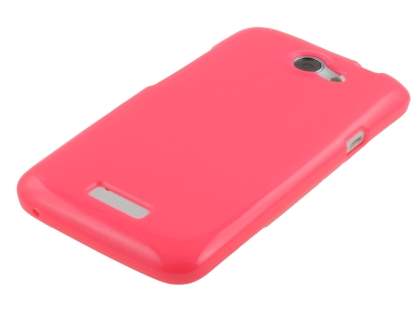 Glossy Gel Case for HTC One X / XL / X+ - Hot Pink