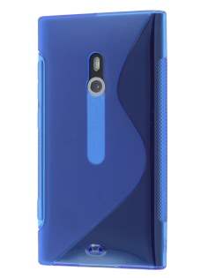 Nokia Lumia 800 Wave Case - Frosted Blue/Blue Soft Cover