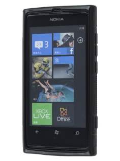 Nokia Lumia 800 Wave Case - Frosted Black/Black