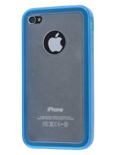 iPhone 4S Dual-Design Case - Sky Blue/Frosted Clear