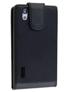 LG Prada 3.0 Synthetic Leather Flip Case - Classic Black
