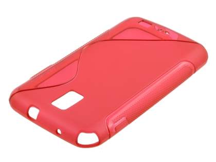 Samsung I9210T Galaxy S II 4G Wave Case - Frosted Red/Red