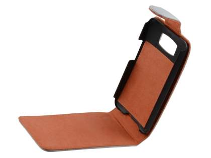 HTC Touch HD2 Genuine Leather Flip Case - White