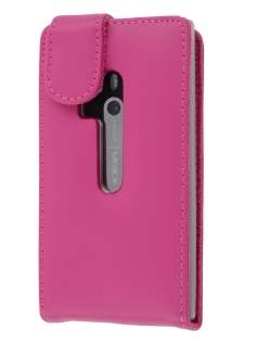 Nokia Lumia 800 Genuine Leather Flip Case - Pink Nokia Lumia 800 Genuine Leather Flip Case - Pink