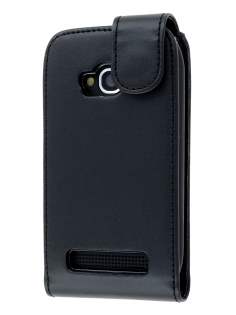 Nokia Lumia 710 Synthetic Leather Flip Case - Black Leather Flip Case