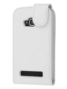 Nokia Lumia 710 Synthetic Leather Flip Case - White Leather Flip Case