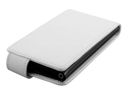 Nokia Lumia 800 Synthetic Leather Flip Case - White