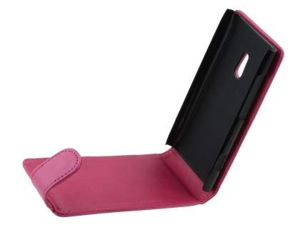 Nokia Lumia 800 Synthetic Leather Flip Case - Pink