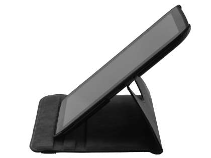 Premium Slim Synthetic Leather Swivel Flip Case for Motorola XOOM 2 10.1 - Black