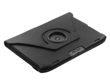Premium Slim Synthetic Leather Swivel Flip Case for Motorola XOOM 2 10.1 - Black