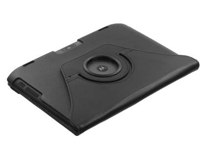 Premium Slim Synthetic Leather Swivel Flip Case for Motorola XOOM 2 10.1 - Black