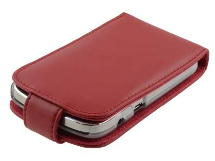 BlackBerry Bold 9900 Genuine Leather Flip Case - Red