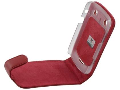 BlackBerry Bold 9900 Genuine Leather Flip Case - Red