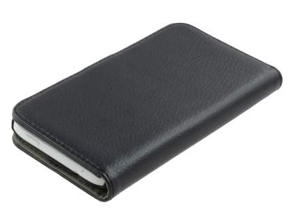 HTC One X / XL / X+ Slim Synthetic Leather Wallet Case with Stand - Black