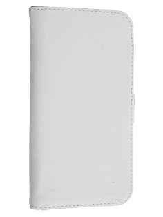 HTC One X / XL / X+ Slim Synthetic Leather Wallet Case with Stand - White