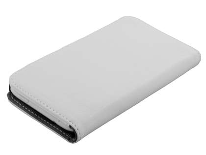 HTC One X / XL / X+ Slim Synthetic Leather Wallet Case with Stand - White