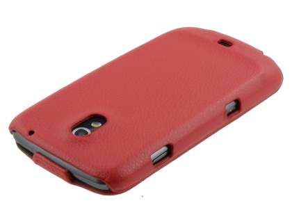 Samsung I9250 Galaxy Nexus Slim Synthetic Leather Flip Case - Red