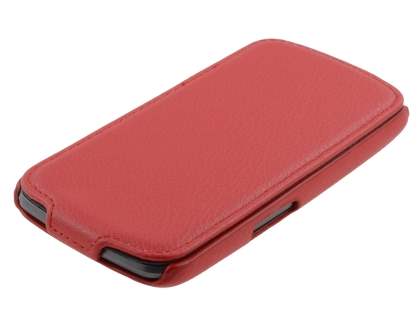 Samsung I9250 Galaxy Nexus Slim Synthetic Leather Flip Case - Red