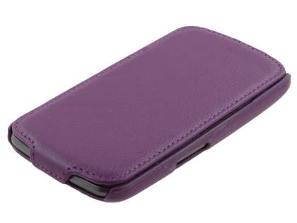 Samsung I9250 Galaxy Nexus Slim Synthetic Leather Flip Case - Purple