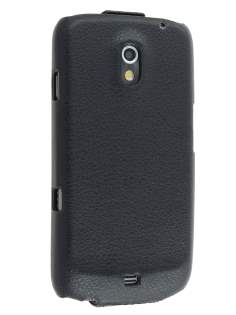 Samsung I9250 Galaxy Nexus Slim Synthetic Leather Flip Case - Black