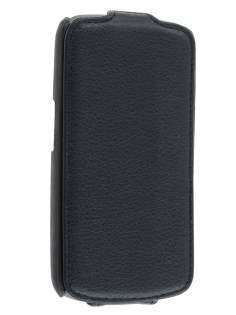Samsung I9250 Galaxy Nexus Slim Synthetic Leather Flip Case - Black