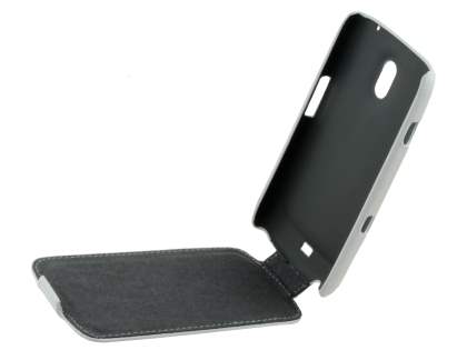 Samsung I9250 Galaxy Nexus Slim Synthetic Leather Flip Case - White