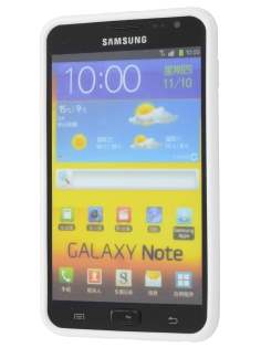 COCASES Dual-Design Case for Samsung I9220 Galaxy Note - White/Frosted Clear