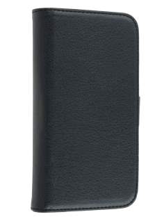 Samsung I9250 Google Galaxy Nexus Synthetic Leather Wallet Case - Classic Black