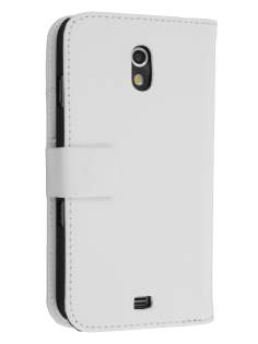 Samsung I9250 Google Galaxy Nexus Synthetic Leather Wallet Case - Pearl White