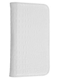 Samsung I9250 Google Galaxy Nexus  Synthetic Crocodile Skin leather Wallet Case - Ivory