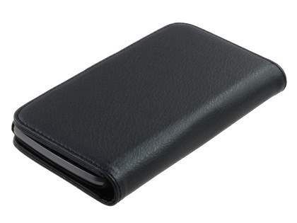 Samsung I9250 Google Galaxy Nexus Synthetic Leather Wallet Case - Classic Black