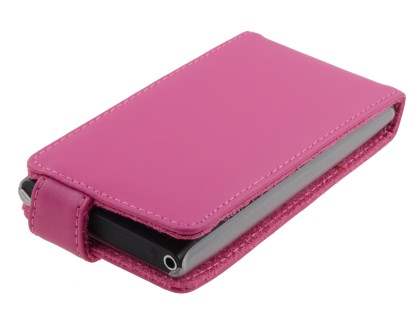 Nokia Lumia 800 Genuine Leather Flip Case - Pink