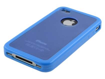 Dual-Design Case for iPhone 4S/4 - Sky Blue/Frosted Blue