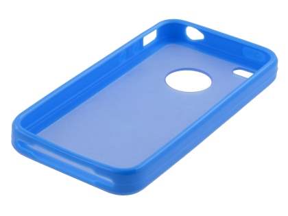 Dual-Design Case for iPhone 4S/4 - Sky Blue/Frosted Blue