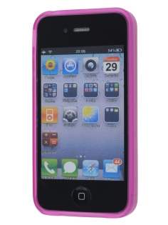 iPhone 4S Dual-Design Case - Pink/Frosted Clear