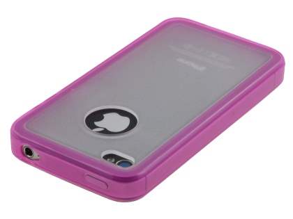 iPhone 4S Dual-Design Case - Pink/Frosted Clear