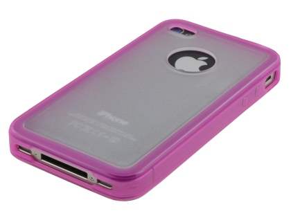 iPhone 4S Dual-Design Case - Pink/Frosted Clear