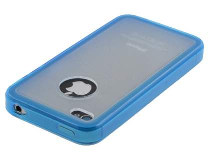 iPhone 4S Dual-Design Case - Sky Blue/Frosted Clear