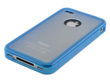 iPhone 4S Dual-Design Case - Sky Blue/Frosted Clear