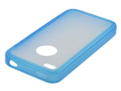 iPhone 4S Dual-Design Case - Sky Blue/Frosted Clear