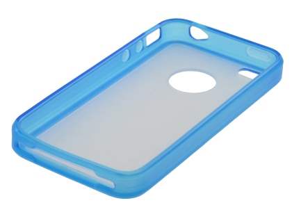 iPhone 4S Dual-Design Case - Sky Blue/Frosted Clear
