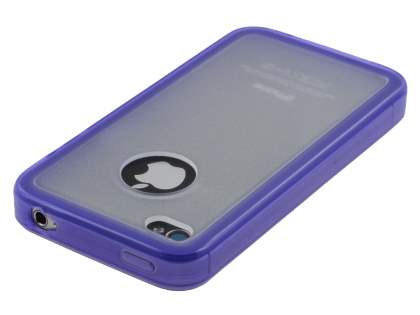 iPhone 4S Dual-Design Case - Purple/Frosted Clear