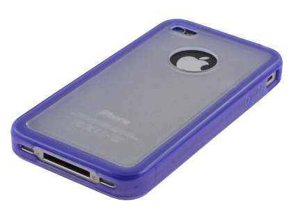 iPhone 4S Dual-Design Case - Purple/Frosted Clear