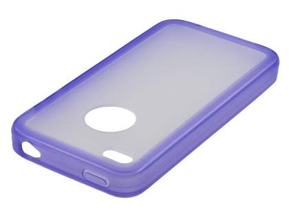 iPhone 4S Dual-Design Case - Purple/Frosted Clear