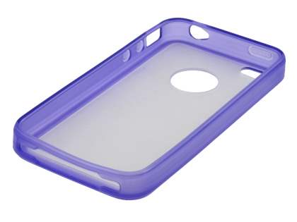 iPhone 4S Dual-Design Case - Purple/Frosted Clear