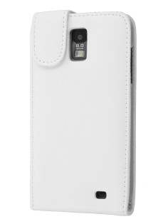 Samsung I9210T Galaxy S II 4G Genuine Leather Flip Case - White Leather Flip Case