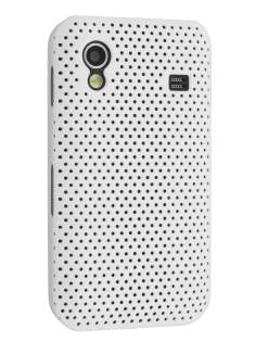 Samsung Galaxy Ace S5830 Slim Mesh Case - Pearl White