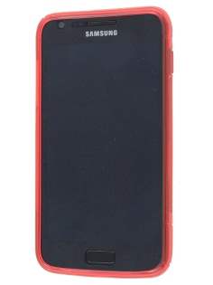 Samsung I9210T Galaxy S II 4G Wave Case - Frosted Red/Red